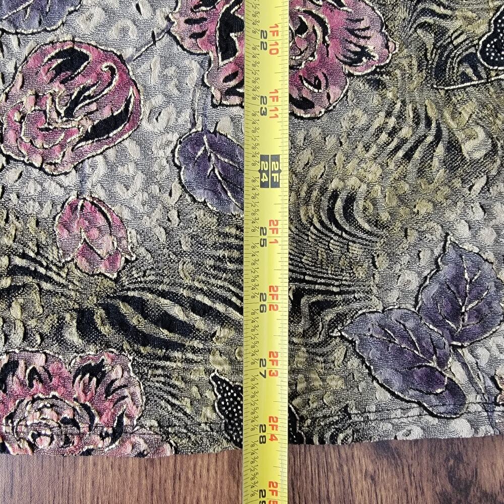 Maggie Barnes Fall Colors Top Womens 5X Floral Gold Accent Artsy Boho Romantic - Picture 5 of 7